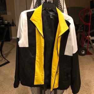 yellow bomber jacket